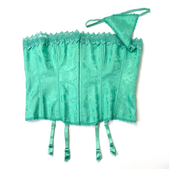 VTG 90s Frederick’s of Hollywood Style 7000 Overbust Corset with Garters Size 42 - Picture 1 of 11